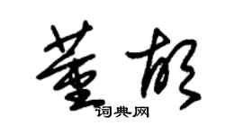 朱錫榮董胡草書個性簽名怎么寫