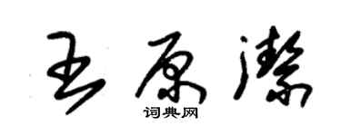 朱錫榮王原潔草書個性簽名怎么寫