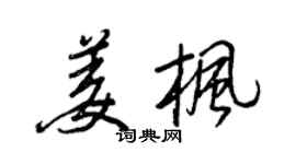 王正良姜楓行書個性簽名怎么寫