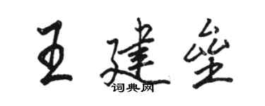 駱恆光王建壘行書個性簽名怎么寫