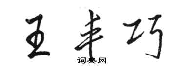 駱恆光王豐巧行書個性簽名怎么寫