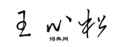 駱恆光王心松草書個性簽名怎么寫