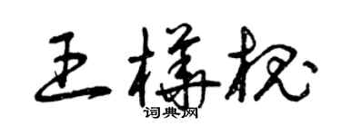 曾慶福王樺槐草書個性簽名怎么寫