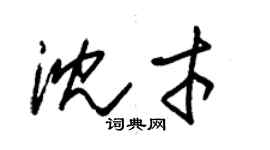 朱錫榮沈才草書個性簽名怎么寫