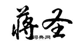 胡問遂蔣聖行書個性簽名怎么寫