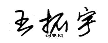 朱錫榮王拓宇草書個性簽名怎么寫