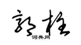 朱錫榮郭柱草書個性簽名怎么寫