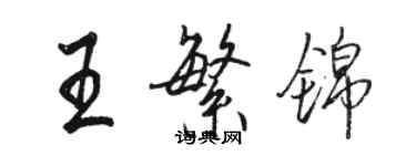 駱恆光王繁錦行書個性簽名怎么寫