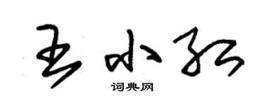 朱錫榮王小紅草書個性簽名怎么寫
