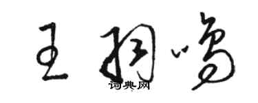 駱恆光王羽鳴草書個性簽名怎么寫