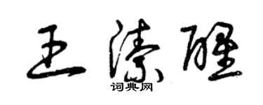 曾慶福王潔醒草書個性簽名怎么寫