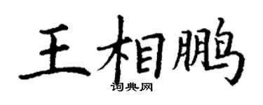 丁謙王相鵬楷書個性簽名怎么寫