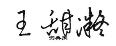 駱恆光王甜凝草書個性簽名怎么寫
