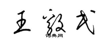 梁錦英王毅民草書個性簽名怎么寫