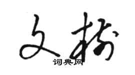 駱恆光文樹草書個性簽名怎么寫
