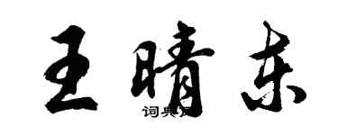 胡問遂王晴東行書個性簽名怎么寫