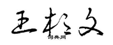 曾慶福王杉文草書個性簽名怎么寫