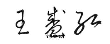 駱恆光王盛紅草書個性簽名怎么寫