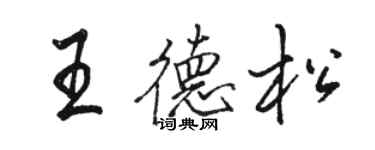 駱恆光王德松行書個性簽名怎么寫