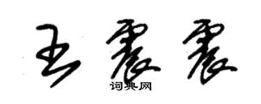 朱錫榮王震震草書個性簽名怎么寫