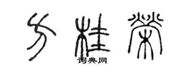 陳聲遠方桂榮篆書個性簽名怎么寫