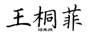 丁謙王桐菲楷書個性簽名怎么寫