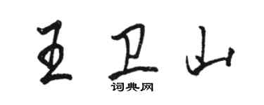 駱恆光王衛山行書個性簽名怎么寫