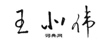 駱恆光王北偉草書個性簽名怎么寫