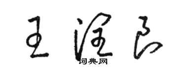 駱恆光王潤良草書個性簽名怎么寫