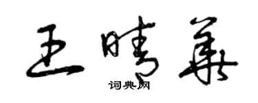 曾慶福王晴華草書個性簽名怎么寫