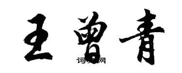 胡問遂王曾青行書個性簽名怎么寫