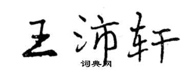 曾慶福王沛軒行書個性簽名怎么寫