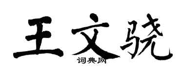 翁闓運王文驍楷書個性簽名怎么寫