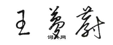 駱恆光王夢蔚草書個性簽名怎么寫