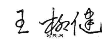 駱恆光王柳健草書個性簽名怎么寫