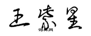 曾慶福王紫星草書個性簽名怎么寫