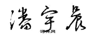 曾慶福潘宇晨草書個性簽名怎么寫