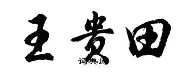 胡問遂王貴田行書個性簽名怎么寫