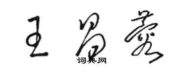 駱恆光王昌蓉草書個性簽名怎么寫