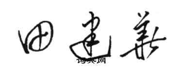駱恆光田建華草書個性簽名怎么寫