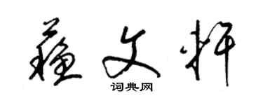 梁錦英蘇文軒草書個性簽名怎么寫