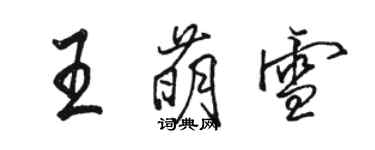 駱恆光王萌雪行書個性簽名怎么寫