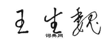 駱恆光王生魏草書個性簽名怎么寫