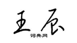 梁錦英王辰草書個性簽名怎么寫