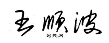 朱錫榮王順波草書個性簽名怎么寫