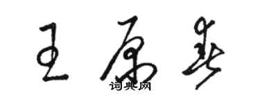 駱恆光王原春草書個性簽名怎么寫