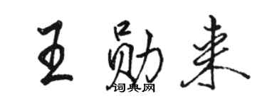 駱恆光王勛來行書個性簽名怎么寫