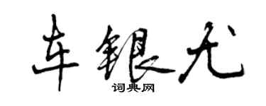 曾慶福車銀尤行書個性簽名怎么寫