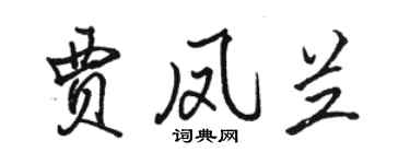 駱恆光賈鳳蘭行書個性簽名怎么寫