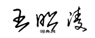 朱錫榮王昭凌草書個性簽名怎么寫